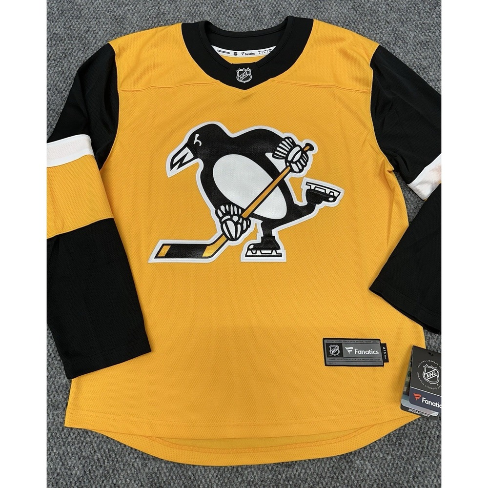 Pittsburgh Penguins Fanatics NHL Alternate Gold Jersey - Men's Small • New